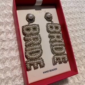 Piper Silver “BRIDE” Chandelier Earrings